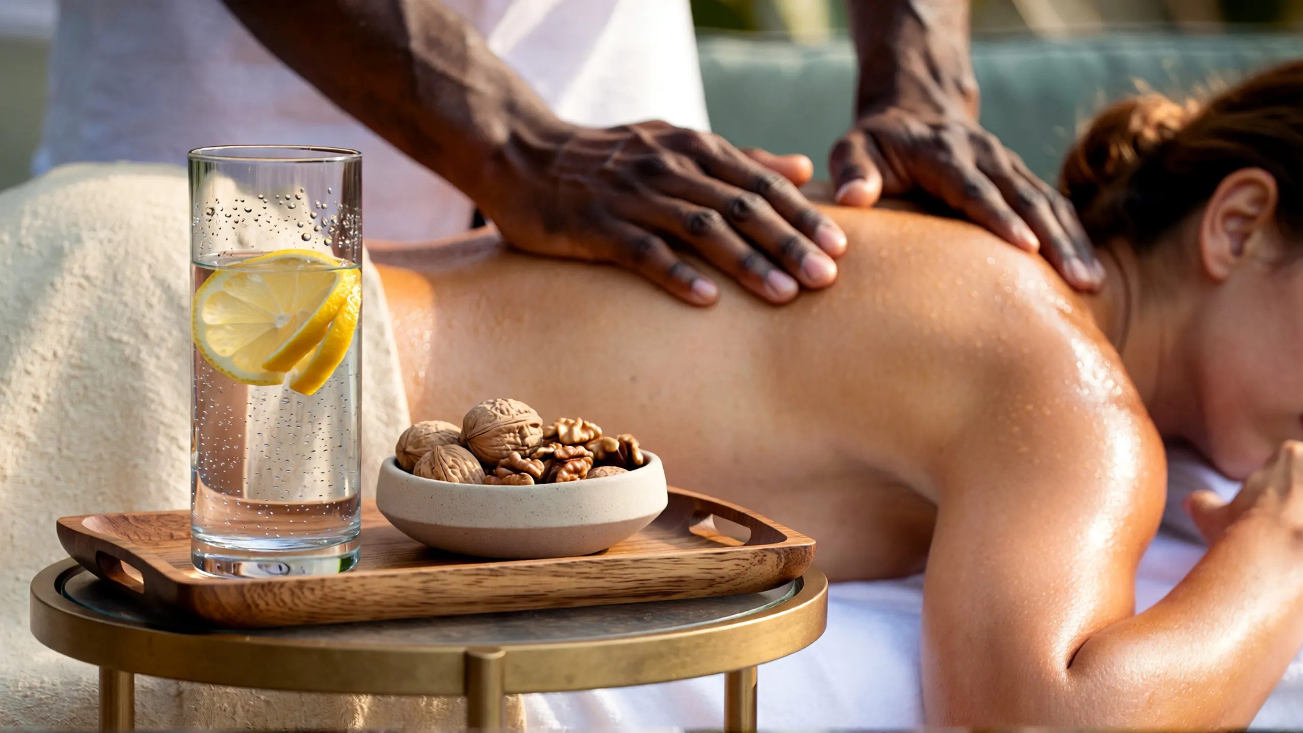 Therapist performing gentle massage to help with inflammation